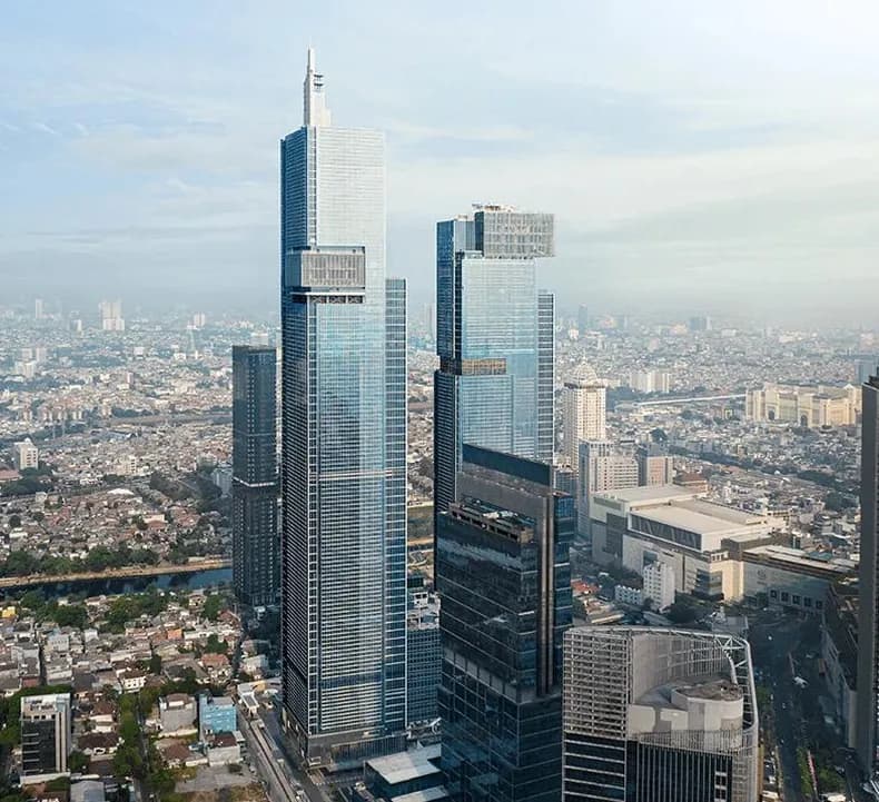 Jakarta skyline with the Thamrin Nine towers
